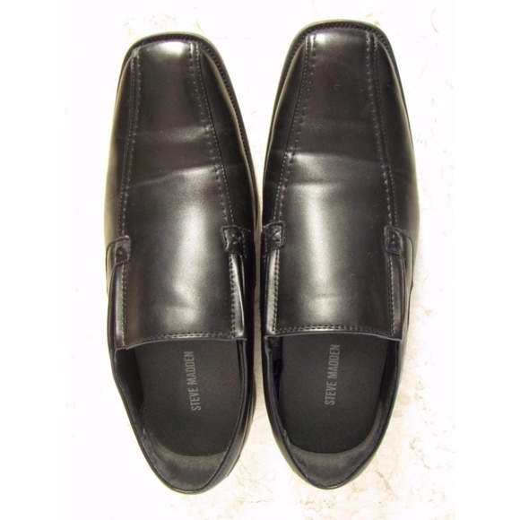 Steve Madden Loafers 6 Black Vegan Leather - Picture 2 of 6
